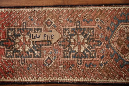 Runner Rug 2x7 ft.Vintage Geometric Floral Gharajeh Oriental Handmade Wool Rug - Picture 15 of 24