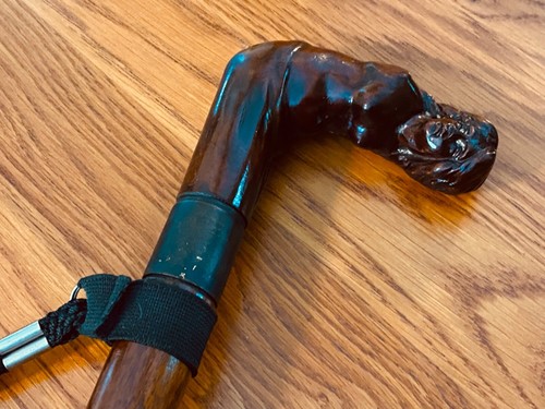 Hand Carved Art Deco Cane, Young Maiden In State Of Undress, Unique. - Picture 15 of 22