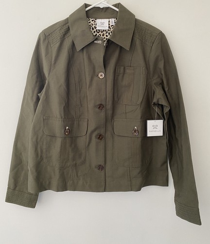 Rafaella Kalamata Jean Button Down Jacket Women’s Medium M NWT $89.50 Outwear - 第 1/12 張圖片