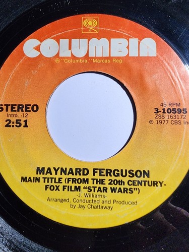 MAYNARD FERGUSON - MAIN TITLE (FROM...STAR WARS) / OASIS - COLUMBIA 1977 VG F349 - Picture 2 of 2