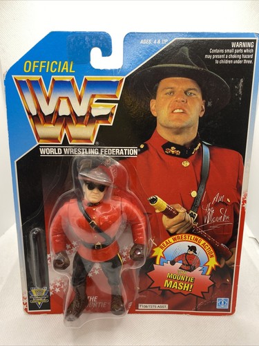 The MOUNTIE Figure WWF 1992 Blue Card HASBRO Rare ...
