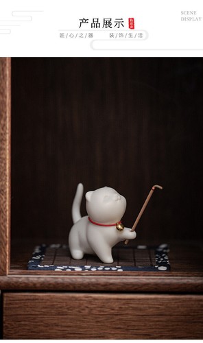 Cat Fragrance Insert Little Cat Thread Incense Burner Ceramic Tea Table Products - Picture 18 of 30