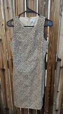 J Crew Sheath Dress Womens Size 2 Leopard Print Sleeveless Cotton