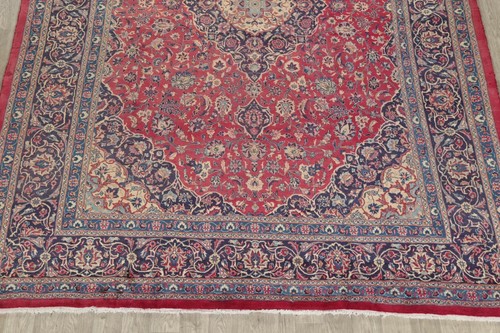 Vintage Traditional Floral Area Rug Wool Hand-Knotted Oriental Carpet 10x13 RED - Picture 5 of 12