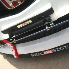 Texture Adjustable Front License Plate Mount Bracket Relocator Holder Decoration