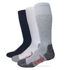Wrangler Riggs Men's 68% Cotton Over The Calf  Work Boot Socks 2 Pair Pack