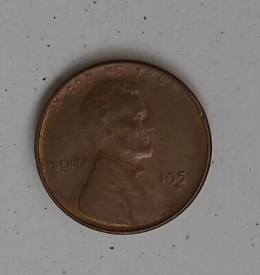 1951 S Lincoln Penny .01 Cent, Strike Error on Date, Circulated, See Pictures!