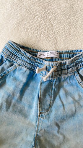 Zara DENIM SHORTS WITH DRAWSTRING KIDS - Picture 2 of 4
