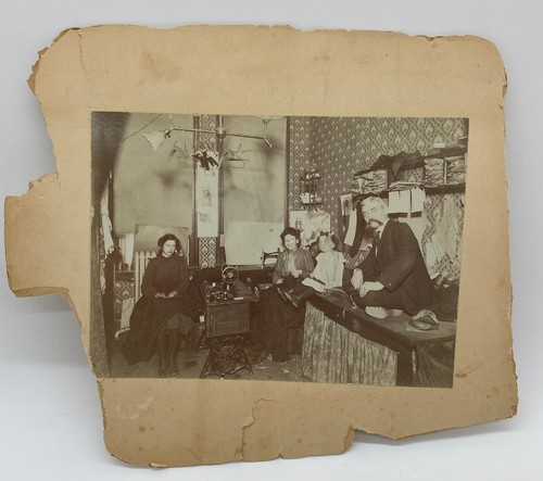 1898 New York Occupational Old Photo Tailor Seamstress Sewing Machines German? - Picture 3 of 4