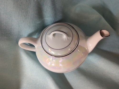 Z. S. & CO. BAVARIA #24 ORLEANS Tea Pot Spring Basket Pattern Luminescent Finish - Picture 3 of 10