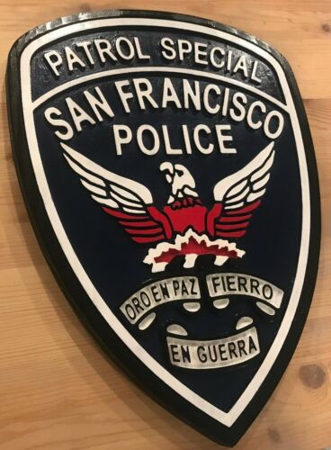 San Francisco Police Patrol Special 3D routed patch plaque wood Sign Custom