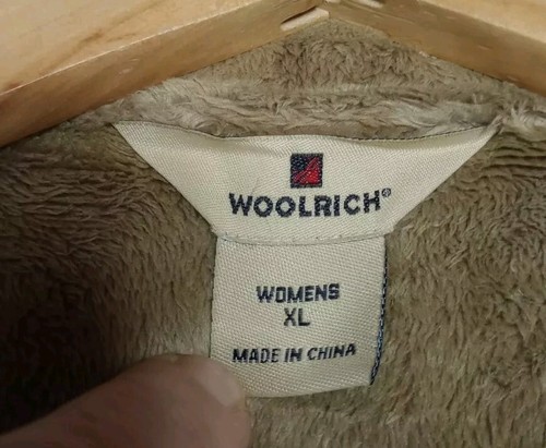 Woolrich Corduroy Vest Womens Brown Sherpa Lined Size XL Zip Up Pockets Faux Fur - Picture 4 of 11