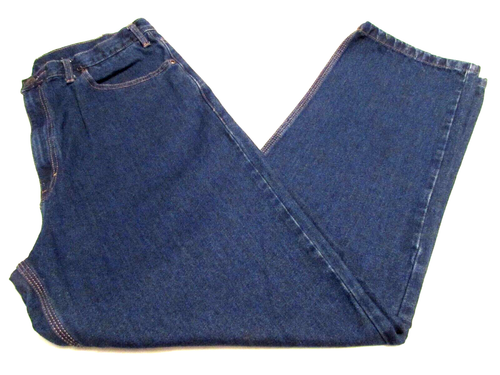 Pantalones de mezclilla BERNE para hombre 38x32 azul lavado medio pierna recta 5 bolsillos ropa de trabajo - Imagen 5 de 18