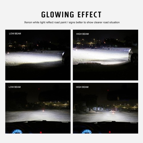4-sides 9012 LED Headlight Bulbs High Low Beam 360000LM Super Bright 6500K White - Picture 4 of 12