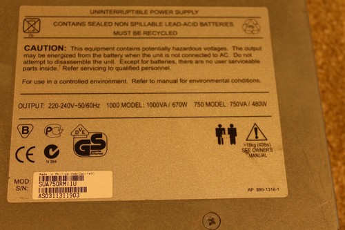APC SUA750rmi1u - new batteries - 12 month RTB warranty - NO FRONT - Picture 6 of 9