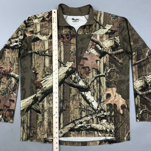 Rocky Men’s L 1/4 Zip Break-Up Camo Hunting Pullover Shirt Jacket Scent IQ 🦌 - Picture 4 of 14