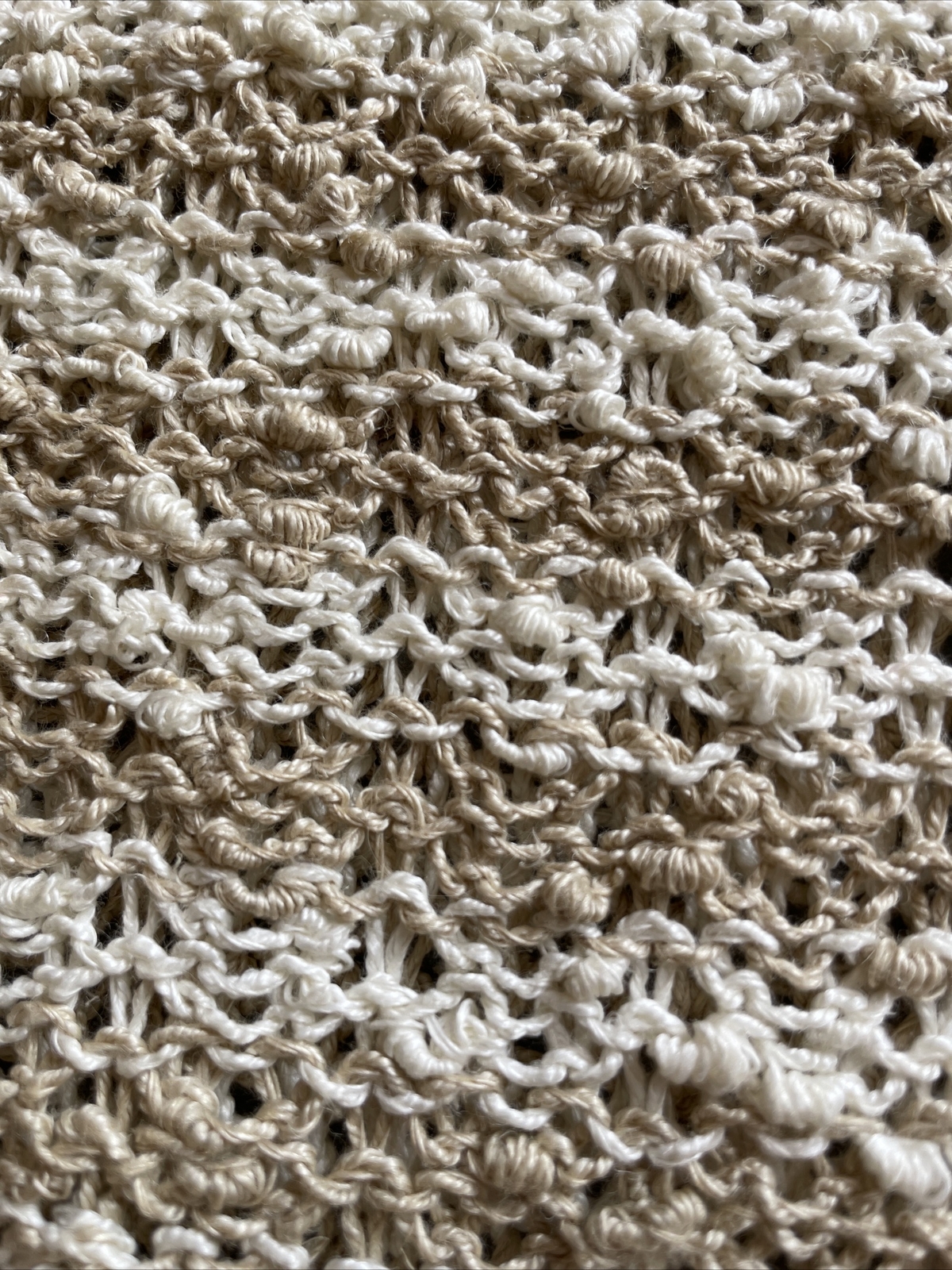 Vtg Pallas Original Hand Loomed 100 Pure Irish Linen Cream Open