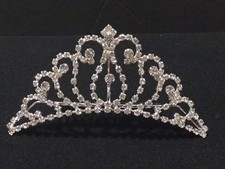 Adult Rhinestone Crown Tiara with Comb