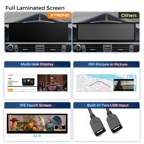 14.9" Car Screen Upgrade Android 14 4G 8+128GB GPS For BMW 5 Series F07 GT NBT - Picture 9 of 16