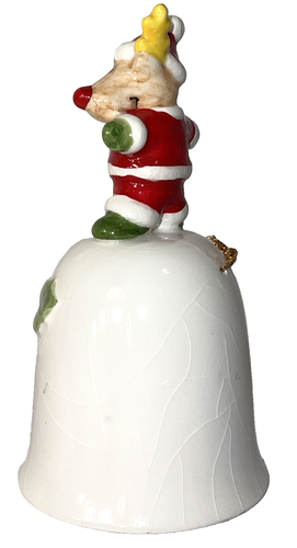 Campana de Navidad Vintage Santa Claus Alce Fiestas Campanas Novedad 4 1/2" Alto Regalo - Imagen 2 de 9