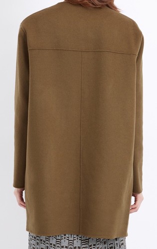 Coat, Wool Double Faced Coat, Jaeger, Khaki , size L - Picture 3 of 3