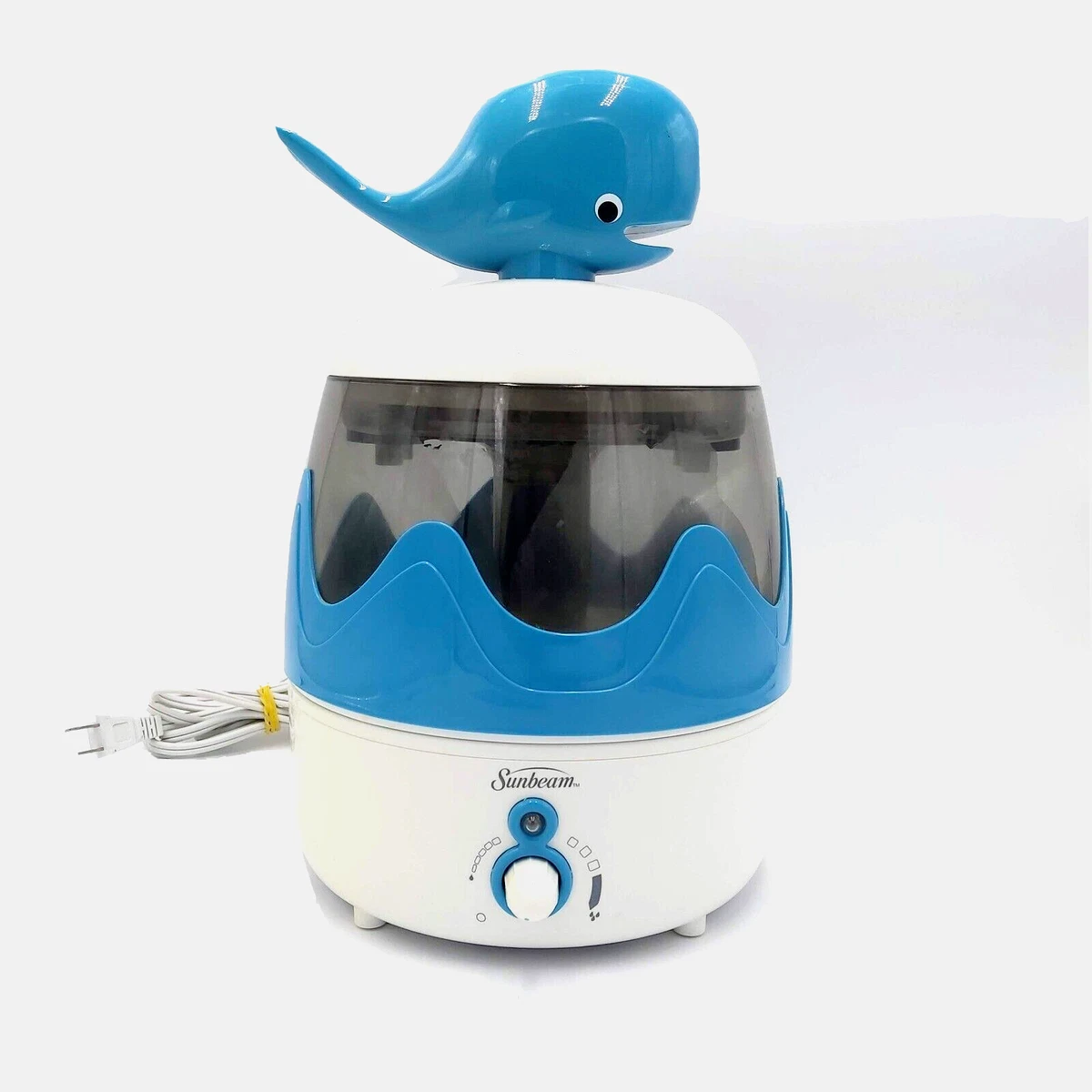 Sunbeam Humidifier Childrens Whale Blow Hole Delivers Mist Model SUL001W CN