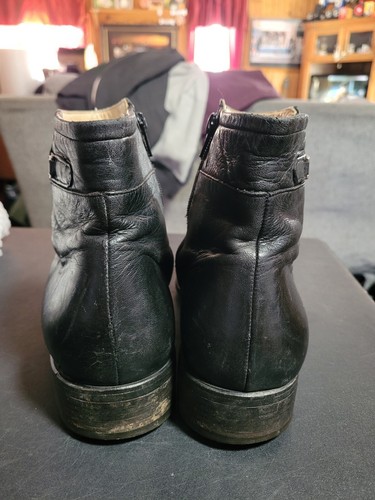 Bally Rudy Stivaletti Uomo 11,5 D Pelle Nera Zip Laterale Italia - Foto 5 di 12