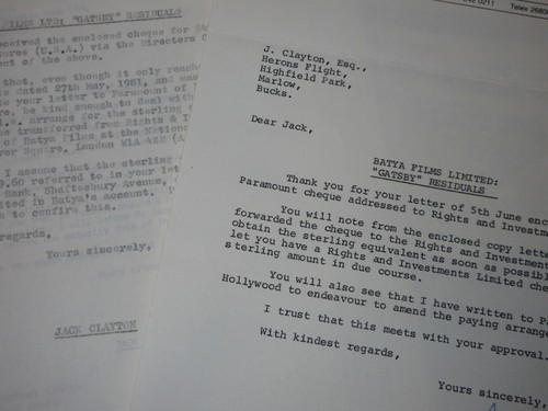 THE GREAT GATSBY 1973 UNRELEASED 7'' ACETATE DAVE HERMAN + JACK CLAYTON PAPERS - Picture 4 of 4