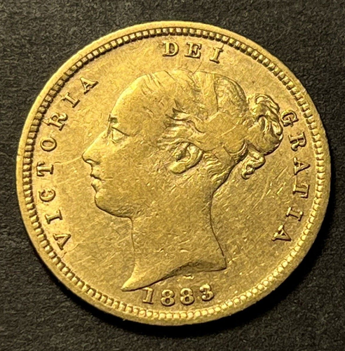 RARE Australia 1883 S Gold Half Sovereign - Picture 2 of 2
