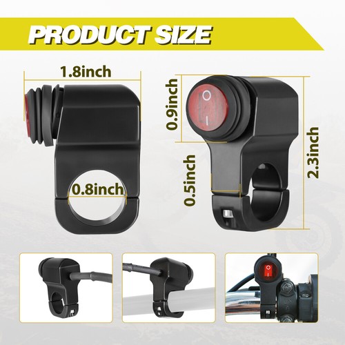 Kit de arnés de cableado de motocicleta con manillar interruptor de encendido/apagado relé 12V 40A luz antiniebla - Imagen 3 de 12