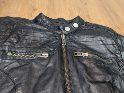 Superdry Angel biker leather jacket Size M (UK 10) VGC, dark brown - Picture 4 of 17