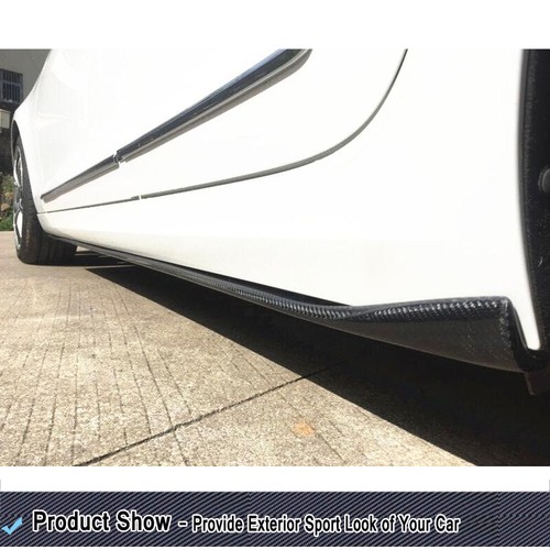 Fit for Cadillac ATS 2013-2015 Carbon Fiber Side Skirts Extension Lip Spoiler - Picture 2 of 12
