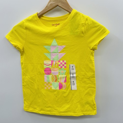 Cat & Jack Youth Girls Medium 8 Short Sleeve Pineapple Graphic T-Shirt 2088