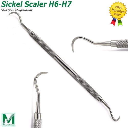 Sickle Scaler H6/H7 Dental Double Ended Periodontal Scaling Steel Instruments - Picture 2 of 6