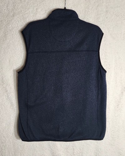 Men's Solaris Large Blue Fleece Full Zip Front Vest Zip Pockets - Picture 8 of 8