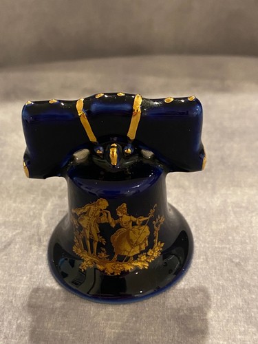 Vintage Limoges Miniature Porcelain Cobalt Blue and Gold - Lot of 7 - Picture 14 of 17