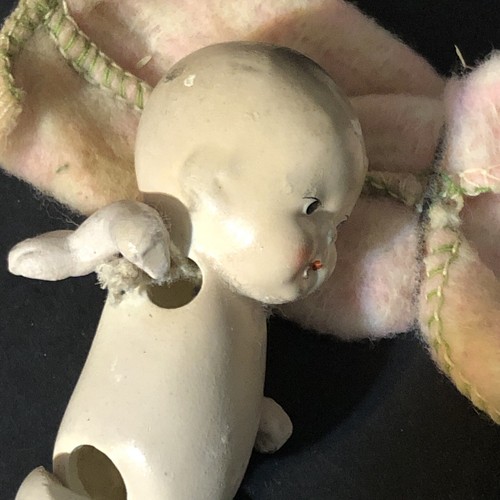 2 Antique Miniature Porcelain Bisque Jointed Hinged Doll 2 1/2" 4" Japan - Picture 9 of 14