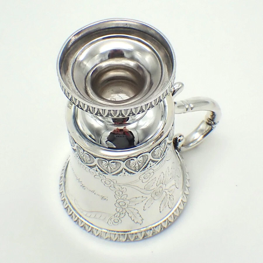 Taza infantil AG Schultz forjada a mano plata de ley mono George Lippard Baker Foto 3 de 4