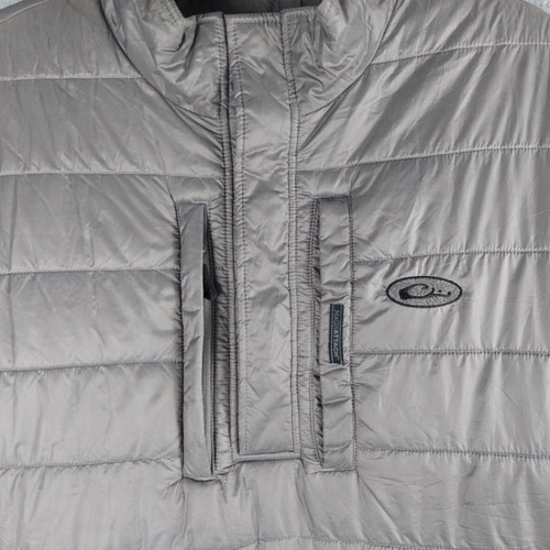 Drake Two-Tone Double-Down Pullover Men XL Charcoal Black Puffer Jacket Hunting - Picture 5 of 12