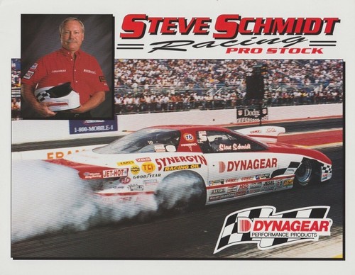 1998 Steve Schmidt Dynagear Pontiac Firebird Pro Stock NHRA postcard - Picture 1 of 2