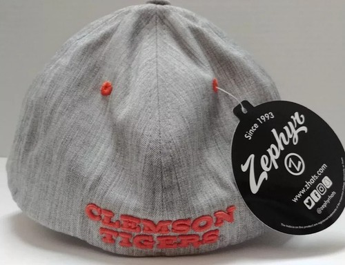 Clemson Tigers Men's Stretch Fit Zephyr Hat - size Medium - Picture 2 of 10