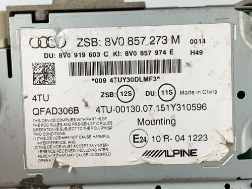 Audi A3 8V MMI Multimedia System Display Screen Monitor 8V0857273M - Bild 11 von 11