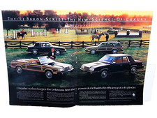 1984 1985 Chrysler Lebaron Series Car 2 Page Original Print Ad Vintage 80s 1984 1985 Chrysler Lebaron Series Car 2 Page Original Print Ad Vintage 80s
