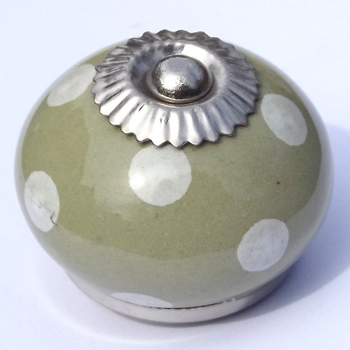 Ceramic Knob Handle Pull door drawer cupboard cabinet wardrobe porcelain chrome - Picture 137 of 228