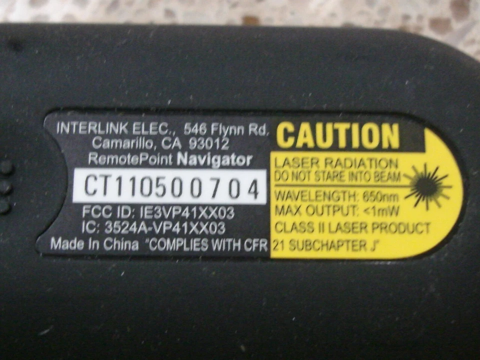 REMOTE POINTER for INTERLINK NAVIGATOR 2.4 PRESENTATION REMOTE VP4150 W/GUIDE - Image 4 of 4