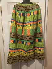 Vintage 1970's Mountain Artisans Patchwork Maxi Skirt Bright Multicolor MINT