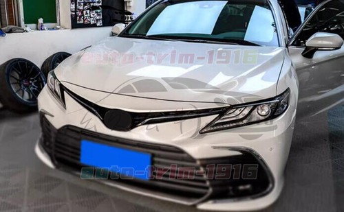 Parachoques delantero negro rejilla tira superior moldura para Toyota Camry L LE XLE 2021-2024 - Imagen 4 de 12