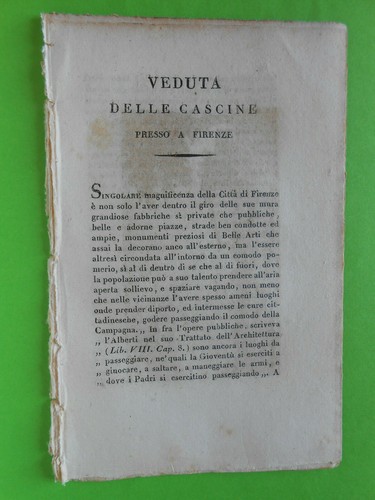7887) Firenze Cascine veduta originale dis.Silvestri inc. Verico - Fontani 1822 - Imagen 2 de 2