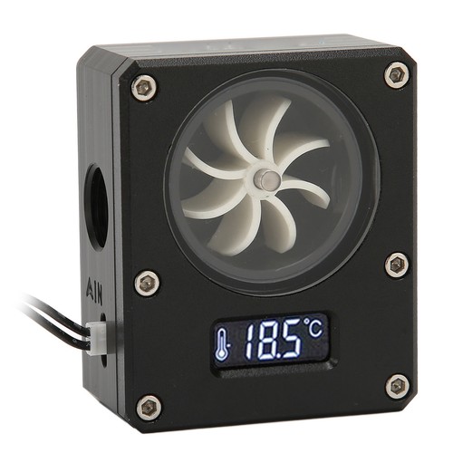 PC Water Cooling Meter 12V Small 3pin Interface G1/4 Thread Durable Acrylic - Afbeelding 16 van 18