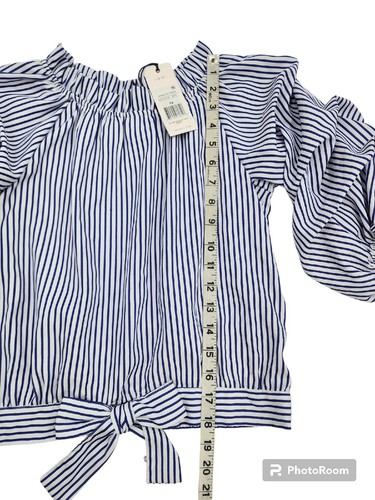 Habitual Girl Joyce Gathered Sleeve Striped Top Girls Size 12 - Picture 4 of 8